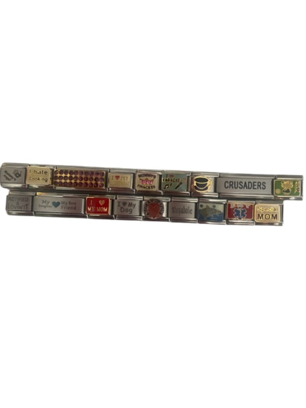 Italian Charm Bracelet Crusaders I Love My Mom Vintage